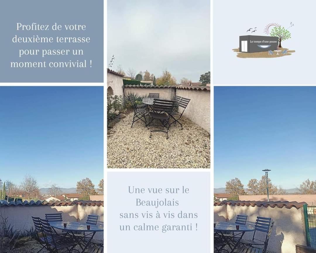 Studio De Jardin "Le Temps D Une Pause" Jusqu'A 4 Personnes En Face Du Beaujolais - Climatisation Et Borne Recharge Vehicule Electrique Montmerle-sur-Saone Luaran gambar